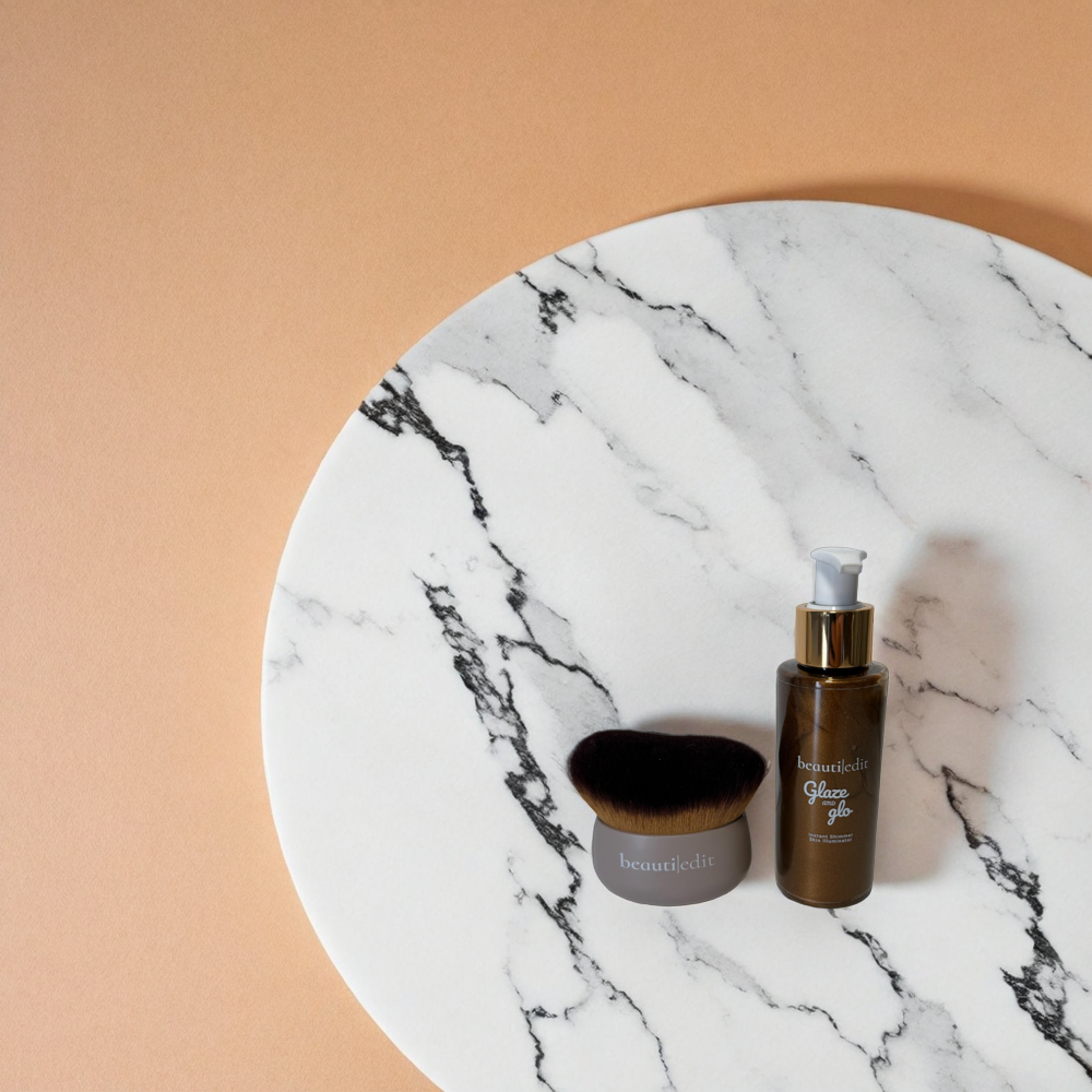Glow Duo: Shimmer + Buff & Glow Brush